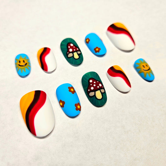 The 70s Throwback Press-On Nails Custom Shape