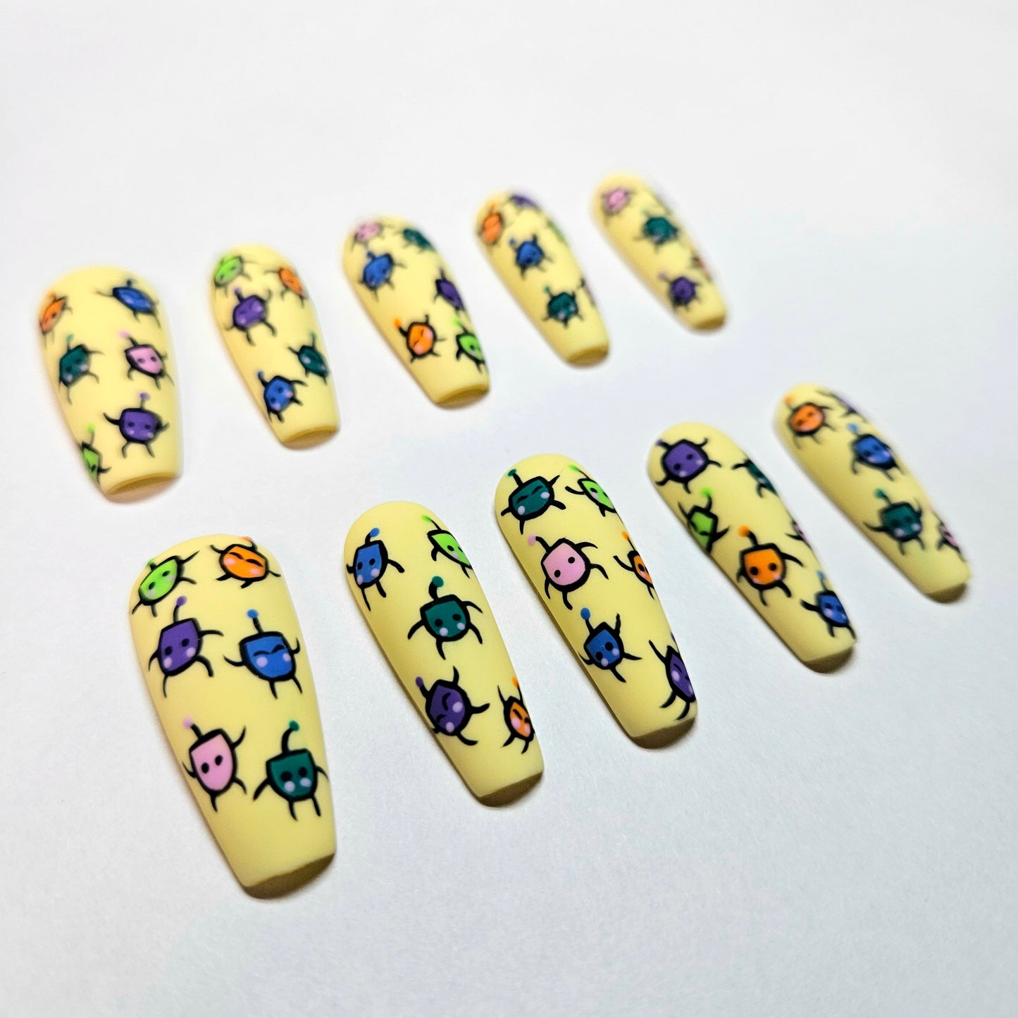 Stardew Valley Junimo Press-On Nails Custom Shape