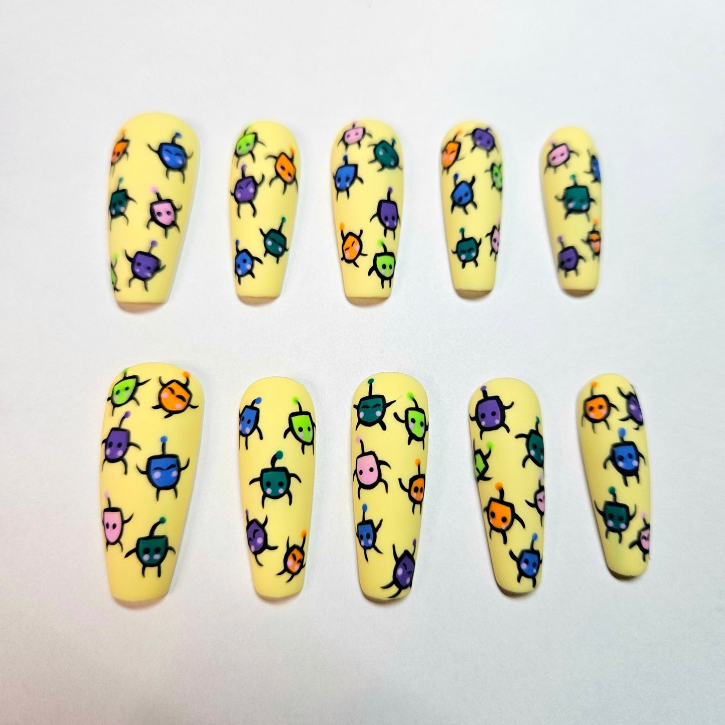 Stardew Valley Junimo Press-On Nails Custom Shape