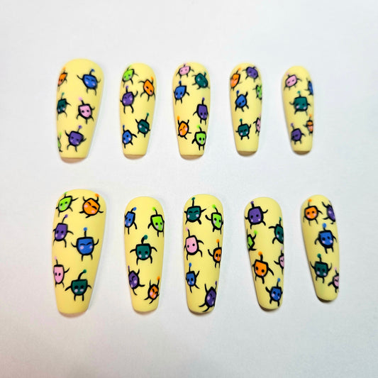 Stardew Valley Junimo Press-On Nails Custom Shape
